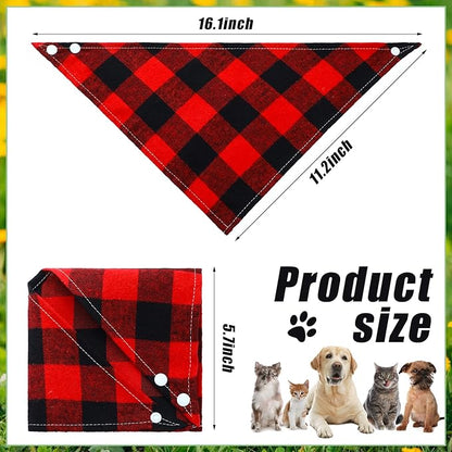 Christmas Dog Bandanas 6 Pieces Style,16.1 Inch)