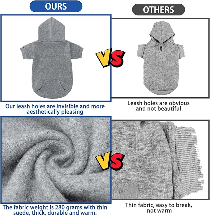 SCENEREAL Dog Hoodie Sweaters for Small Medium Large size Dogs