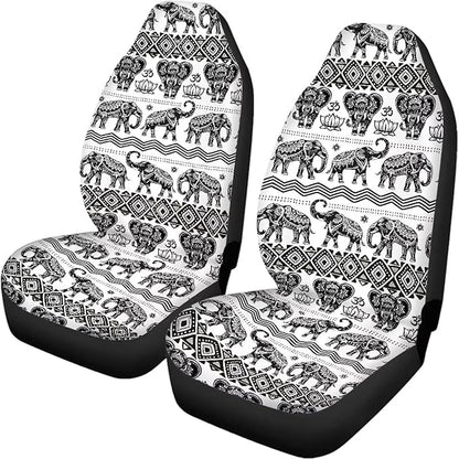 Tribal Elephant Automotive Full Set Seat Covers 4