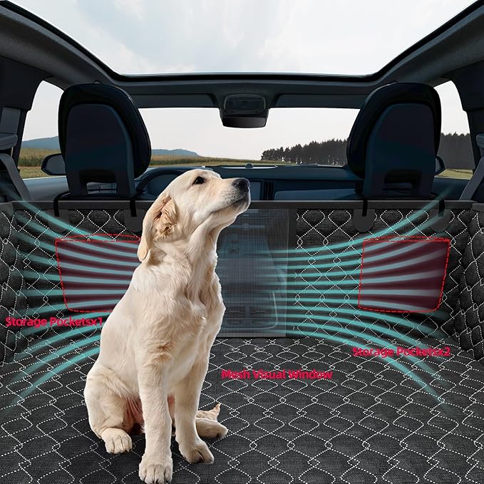 Back Seat Extender for Dogs Hard Bottom Dog 100% Waterproof