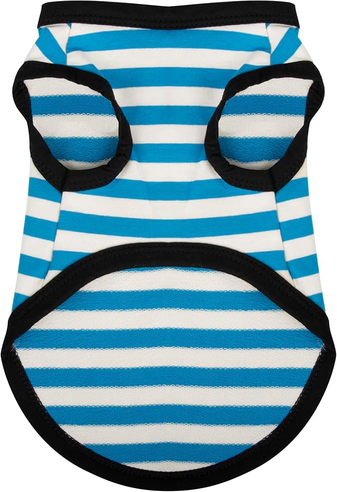 Paiaite Dog Striped Shirt Happy Color Cotton Sleeveless