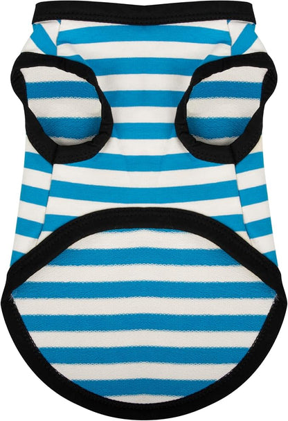 Paiaite Dog Striped Shirt Happy Color Cotton Sleeveless