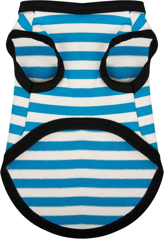 Paiaite Dog Striped Shirt Happy Color Cotton Sleeveless