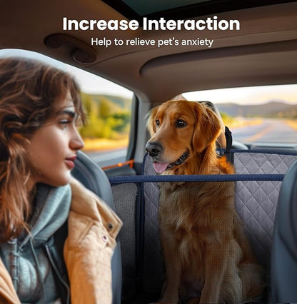 Back Seat Extender for Dogs with Storage