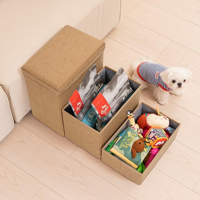 Uross Dog Stairs with Storage 3-Steps