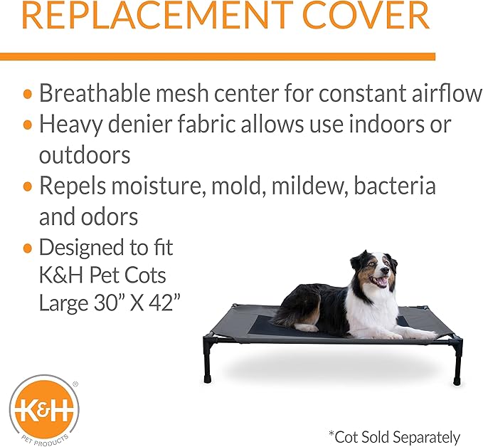 K&H Pet Products Elevated Cooling Outdoor Dog Bed 42 X 30 Inches