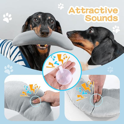 HOMBYS Chewproof Dog Pillow, Calming Toy for Dogs Anxiety Relief, Suitable for Both Crazy Tearers & Tame Dogs, Furry Surface Soft & Comfortable Dog Neck Pillow Improve Sleeping, Machine Washable