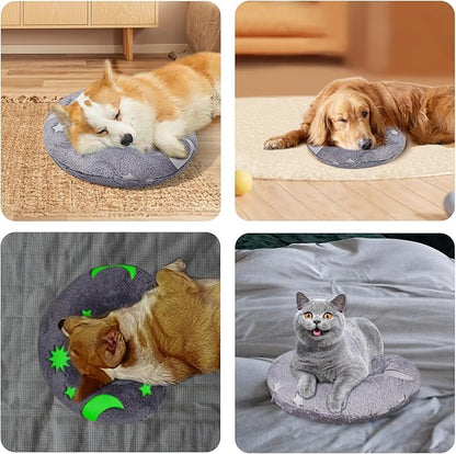 Glow-in-the-Dark U-Shaped Calming Pet Pillow for Dogs & Cats