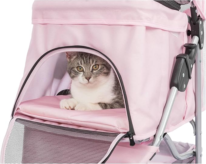 TRIXIE Foldable Pet Stroller for Cats and Dogs