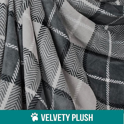 PetAmi WATERPROOF Dog Blanket For Medium Large Dog 60x40 Plaid
