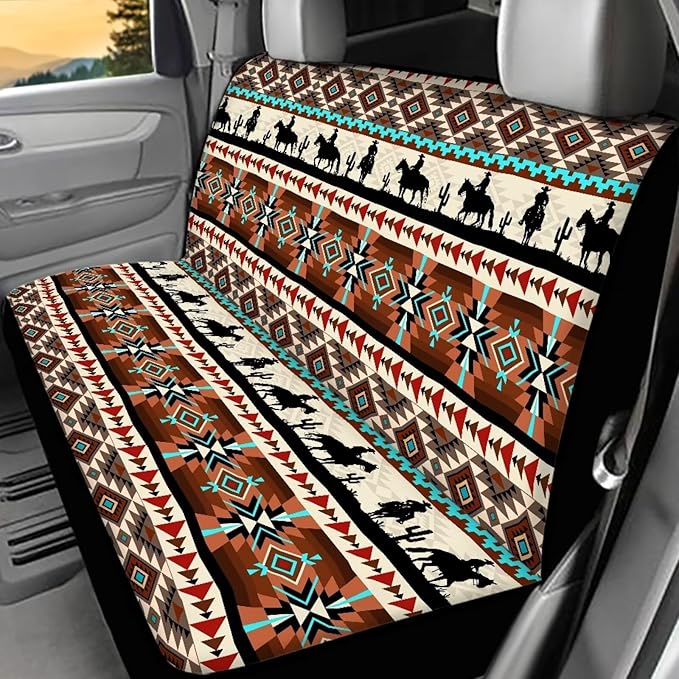 AFPANQZ Horse Cactus Stripes Back Seat Cover Non-Slip