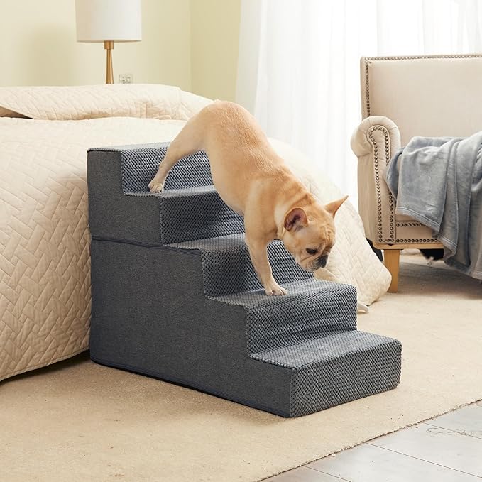 EHEYCIGA Dog Stairs for High Bed 22.5”H 5-Step Dog