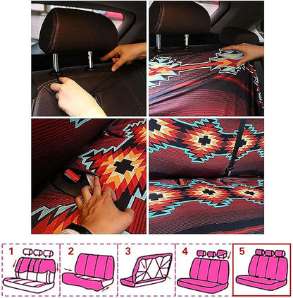 COEQINE 2 Piece Car Seat Covers for Women