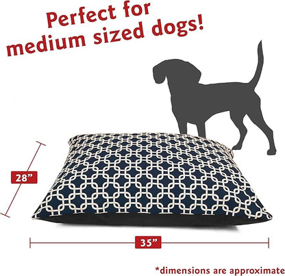 Majestic Pet Rectangle Medium Dog Bed Washable – Non Slip Comfy Pet Bed – Dog Crate Bed Super Value Pillow Dog Bed – Dog Kennel Bed for Sleeping 35 x 28 Inch