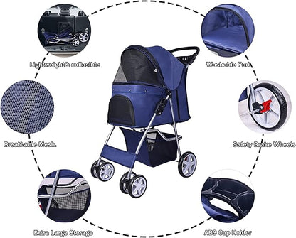 Elevon Pet Stroller 4 Wheels