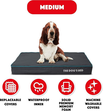 The Dog’s Bed Orthopedic Dog Bed Medium Grey/Blue 34x22