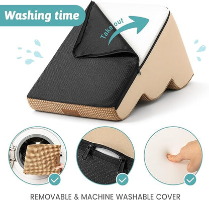 Dog Stairs for High Bed 23" H 15.7x33x22.6in, Light 5 Tiers