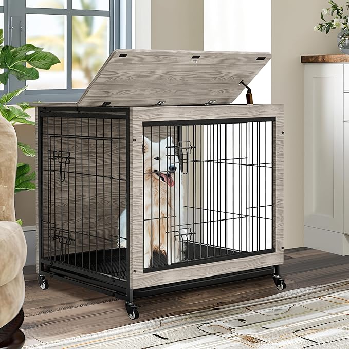 NicBex Dog Crate Furniture 38.3" L