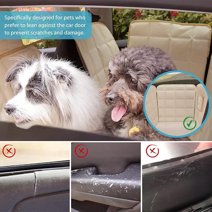 Lassie Dog Car Hammock for 2020-2024 Tesla Model Y/2018-2024 Model 3 4 Headrests, 100% Waterproof