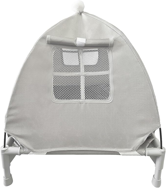 Love&go Elevated Dog Bed with Metal Frame (Small-18.5x18.5x5.5 inch,