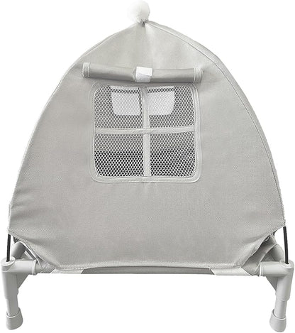 Love&go Elevated Dog Bed with Metal Frame (Small-18.5x18.5x5.5 inch,