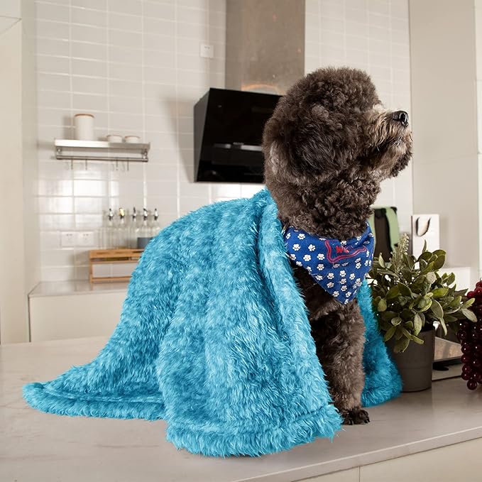 MACEVIA Fluffy Fleece Dog Blankets (24x29 Inch,