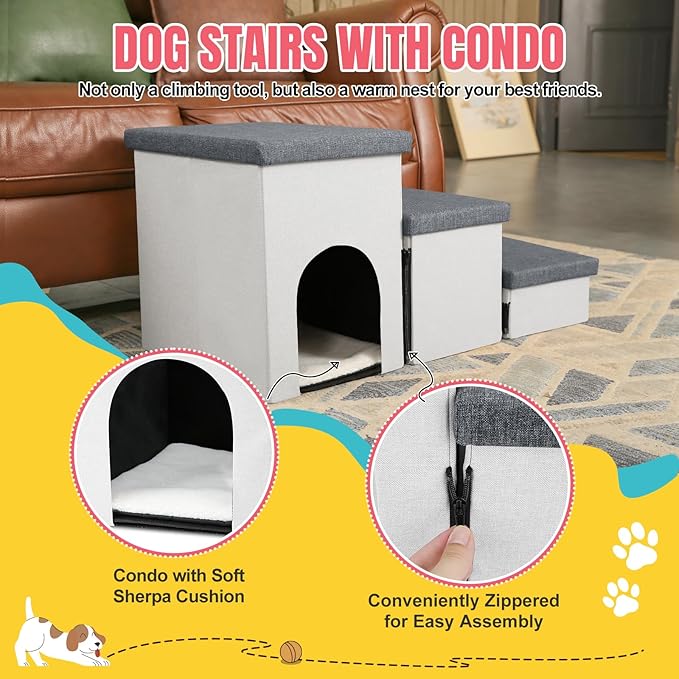 Dog Stairs for High Beds 22 inches(3
