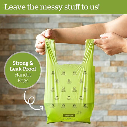 Pogi's 300 Unscented Dog Poop Bags with Handles 4+ Month