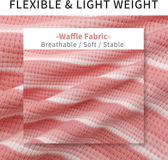 KYEESE 2Pack Waffle Dog Shirts Stretchy Dog T-Shirts Lightweight Dog Tank Top Sleeveless Striped Dog Shirt Vest Breathable