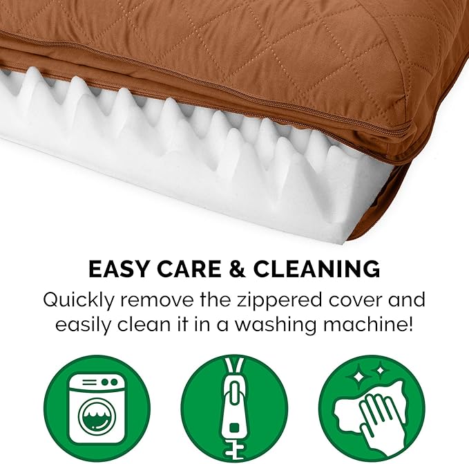 Furhaven Orthopedic Dog Bed for Large/Medium Dogs w/ Removable Bolsters & Washable Cover 55 lbs