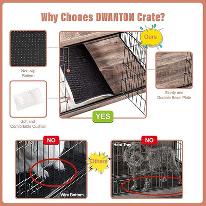 DWANTON Dog Crate Furniture with Cushion 38.5" L,