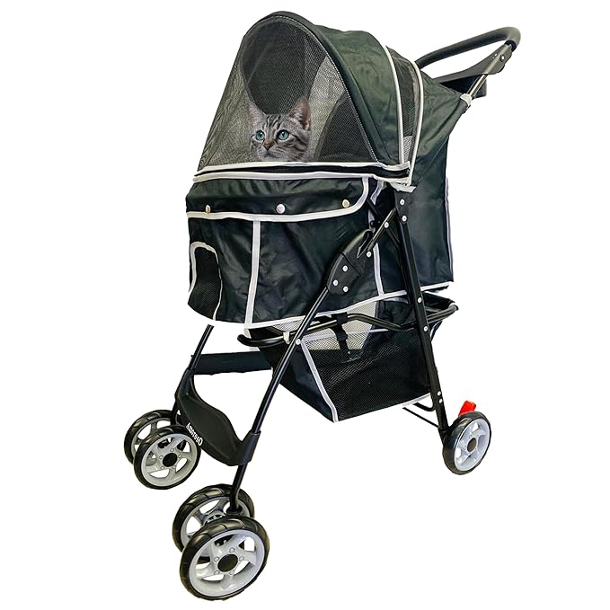 AmorosO 4 Wheels Pet Convenient Stroller