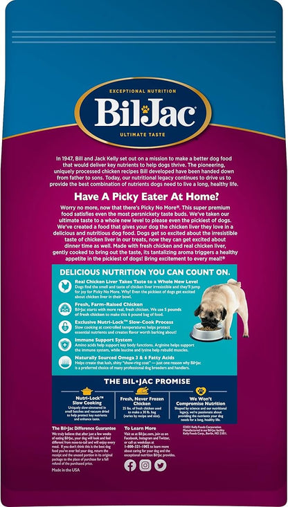 Bil-Jac Picky No More Small Breed Chicken Liver Dry Dog Food 6 Pounds (2-Pack)