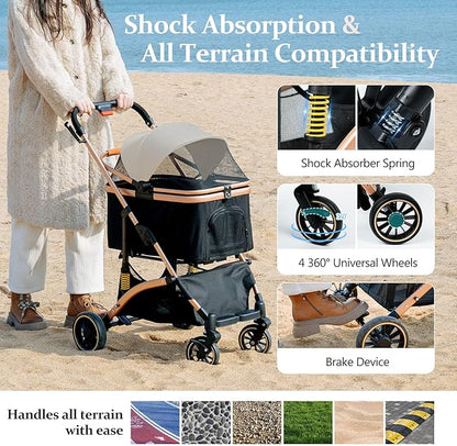 Pet Stroller 4 Wheels