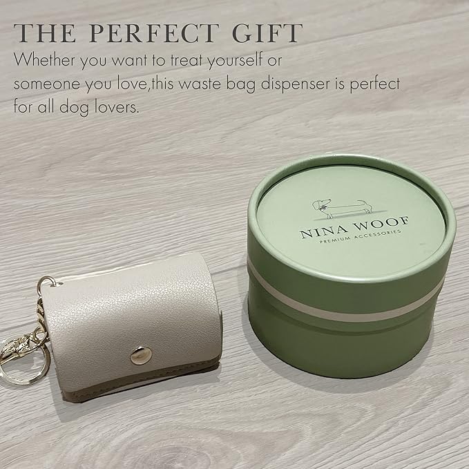 Leather Poop Bag Holder- Versatile Vegan Leather Waste Bag Holder for Dog Poop
