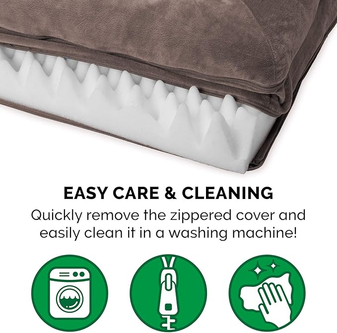 Furhaven Orthopedic Dog Bed for Large/Medium Dogs w/ Removable Bolsters & Washable Cover 55 lbs