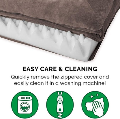 Furhaven Orthopedic Dog Bed for Large Dogs w/ Removable Bolsters & Washable Cover 95 lbs