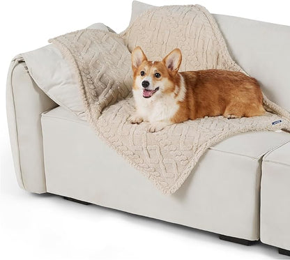 Bedsure Waterproof Dog Blankets for Medium Dogs 30"x40", Cream