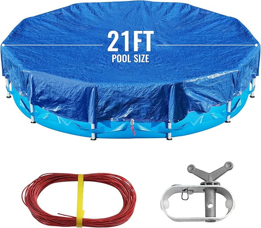 25Ft Pool Cover for （21Ft） Above Ground Pool