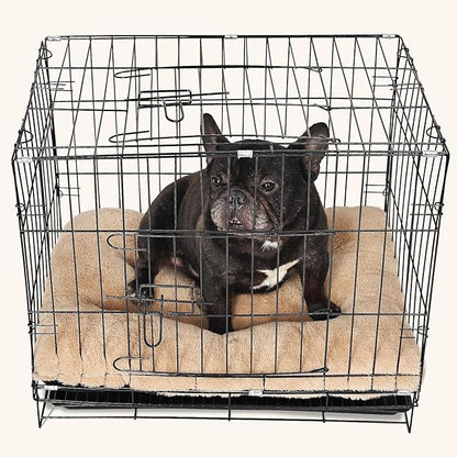 Small Dog Bed for Crate 24x18 Washable Extra Soft 24 inch Crate Bed for Puppy with Anti-Slip Bottom