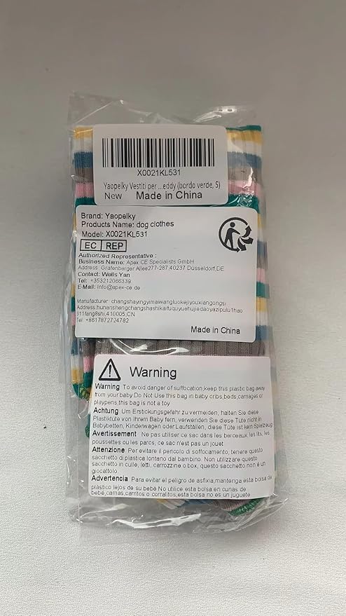 Small Medium Dog Clothes Rainbow Striped Dog Shirts Stretchable Long Sleeve Cat T-Shirt Pet Outfits for Chihuahua Yorkie Teddy (Green Edge