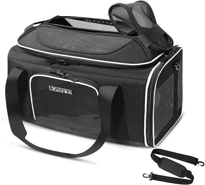 Petskd Top-Expandable Pet Carrier 17x12x8.5 Inches JetBlue Frontier Spirit Airline Approved
