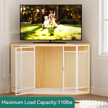 YITAHOME Corner Dog Crate Furniture with Cushion 43.7" Dog