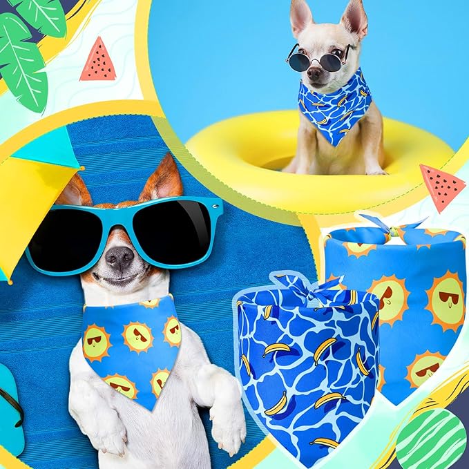 100 Pcs Summer Bandanas for Dog Bulk Summer