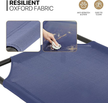 MoNiBloom Elevated Dog Bed Cooling Raised Ped Bed Portable Dog Cot for Camping or Beach 35 Inches