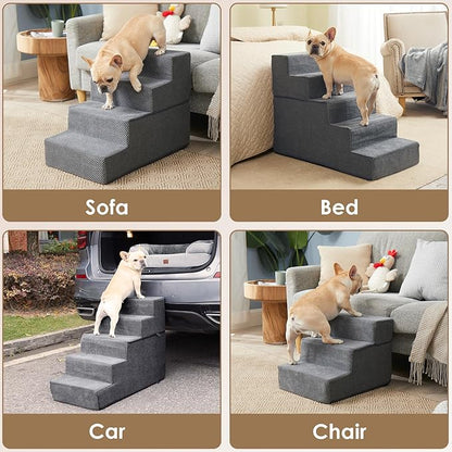 EHEYCIGA Dog Stairs for Bed 18”H 4-Step Dog