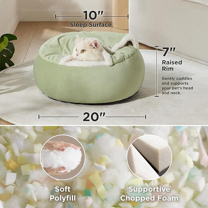 Lesure Cat Bed with Cover Cave 20"