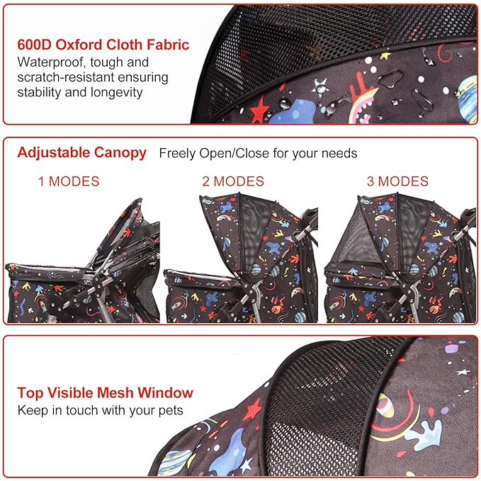 Pet Stroller 4 Wheel,