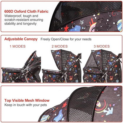 Pet Stroller 4 Wheel,