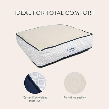 Now House for Pets by Jonathan Adler Grey Diamond Cushion Dog Bed (FF16059)